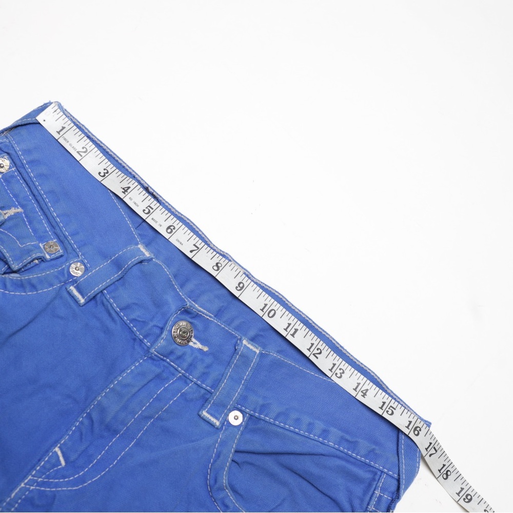 True Religion Mens Straight Jeans With Flaps Blue Size 31 - Picture 8 of 10